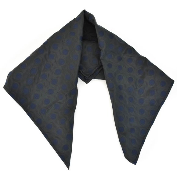 MIU MIU: Black, Silk Blend Polka Dot Scarf 21" x 21" (mn) - Picture 5 of 6